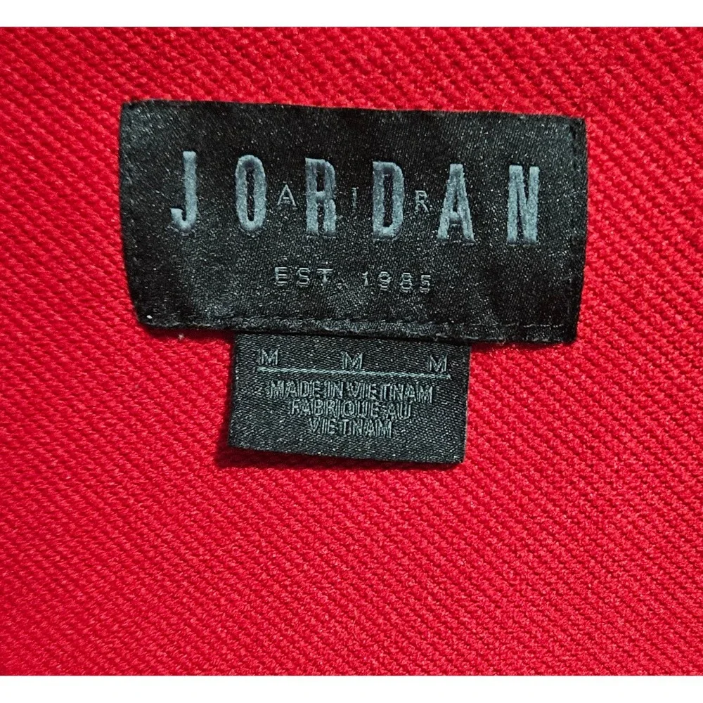 Nike Air Jordan Jumpman Full Zip Hoodie Red Black White AR2248-687 Mens Medium